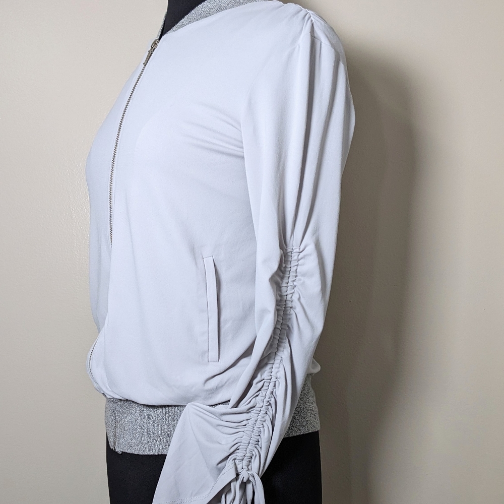 Iris Setlakwe Soft Bomber Jacket Post Workout Mes… - image 4